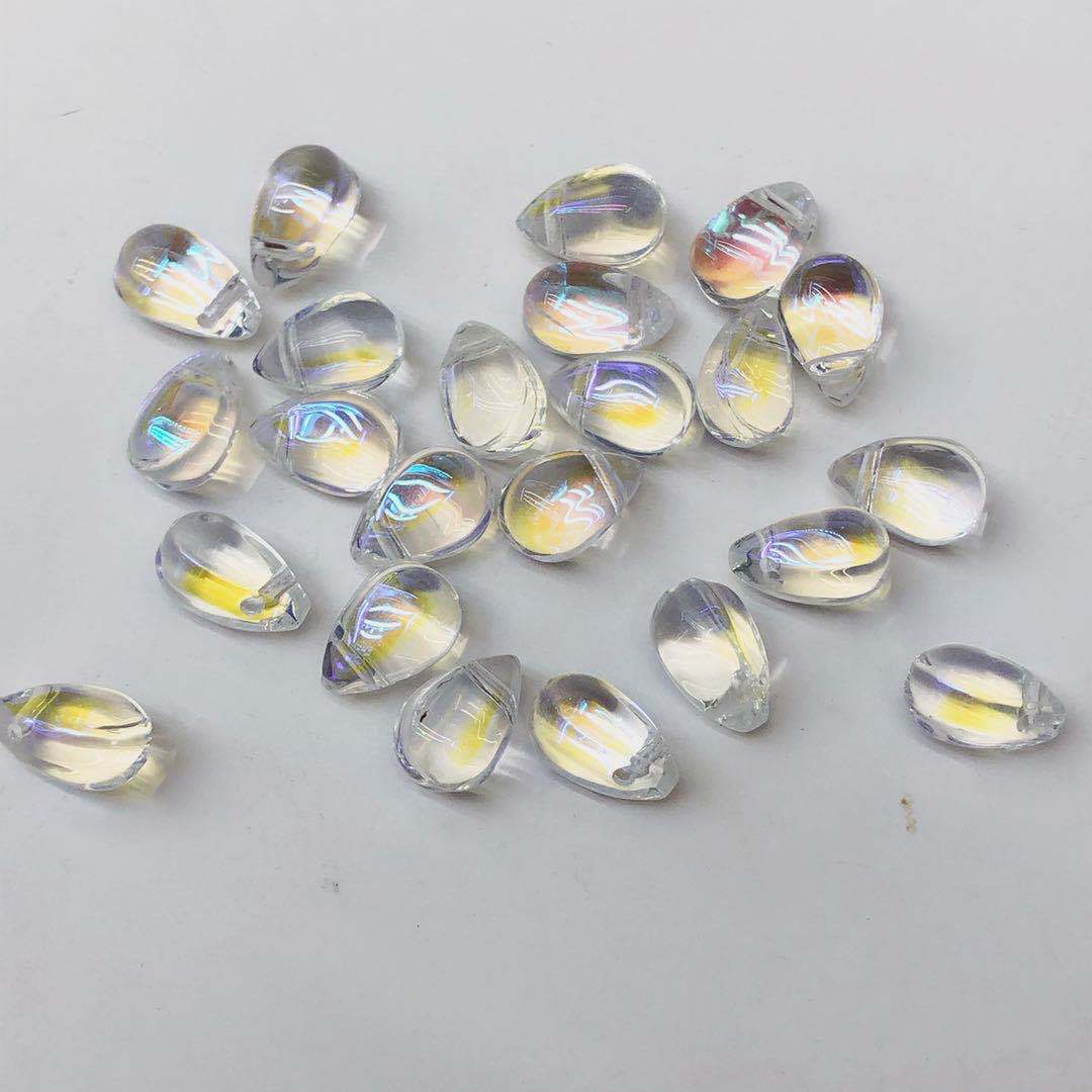 Transparent Czech Glass Teardrop Glass Beads 6 9mm 1000pcs 6