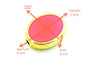 Double-Sided Elliptical Acrylic Beads 20mm Enamel Gold Rim 50pcs 11