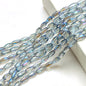 Faceted Oval Glass Beads 6mm 10mm Iridescent Plating Mixed Colors 60pcs 7