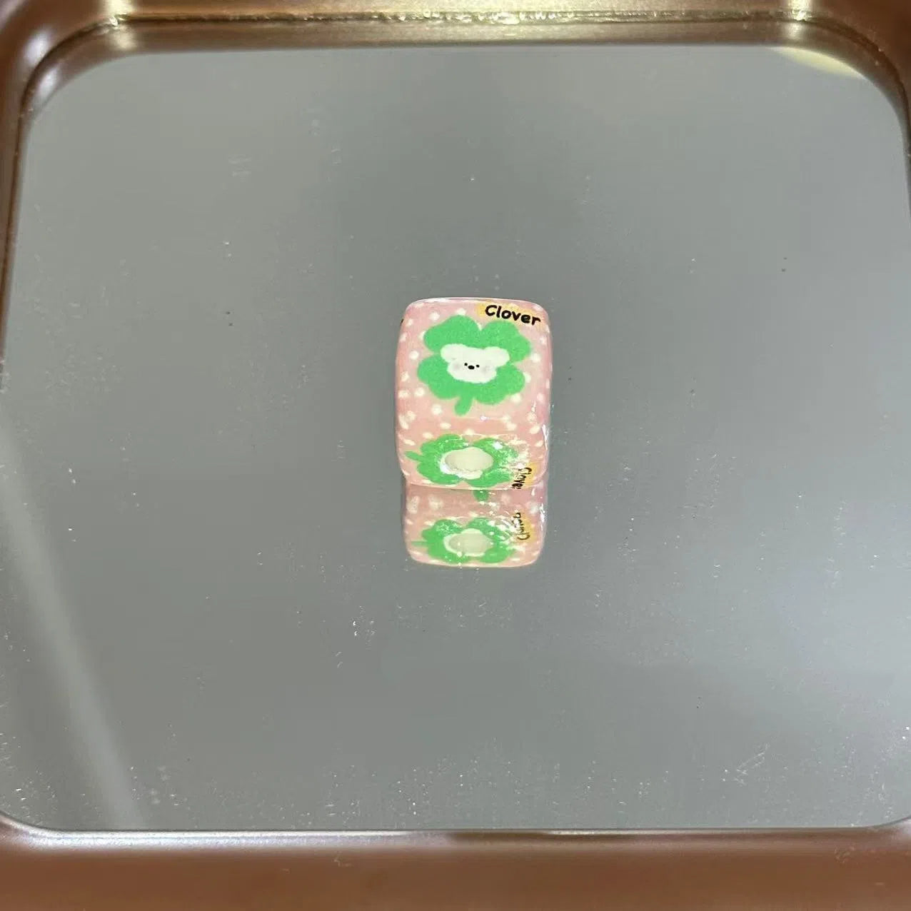 Cartoon Puppy and Bear Pattern Acrylic Square Beads 14mm 10pcs 4