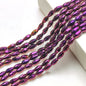 Faceted Oval Glass Beads 6mm 10mm Iridescent Plating Mixed Colors 60pcs 11