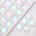 Electroplated Flat Disc Glass Beads 12 14mm Smooth Plating 30pcs 6