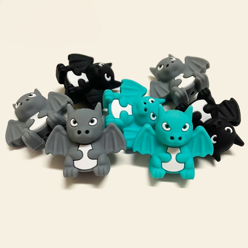 Silicone 3D Focal Beads Small Dragon Detailed Wings 20pcs