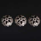 Alloy Bowl-Shaped Bead Caps Six-Petal Antique Style 100pcs 4