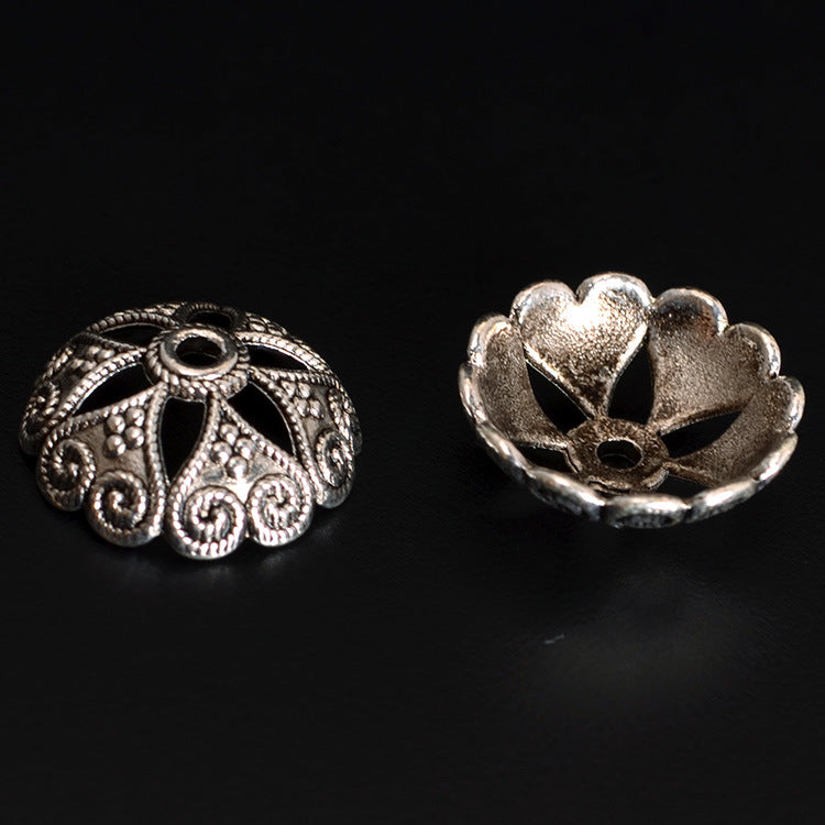 Alloy Bowl-Shaped Bead Caps Six-Petal Antique Style 100pcs 3