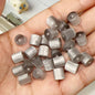 Gradient Color Cylindrical Resin Beads 8mm Glitter Effect 10pcs 7