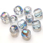 Faceted Glass Beads 14mm Large Hole Electroplated Multicolor 10pcs 3