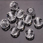 Faceted Glass Beads 14mm Large Hole Electroplated Multicolor 10pcs 6
