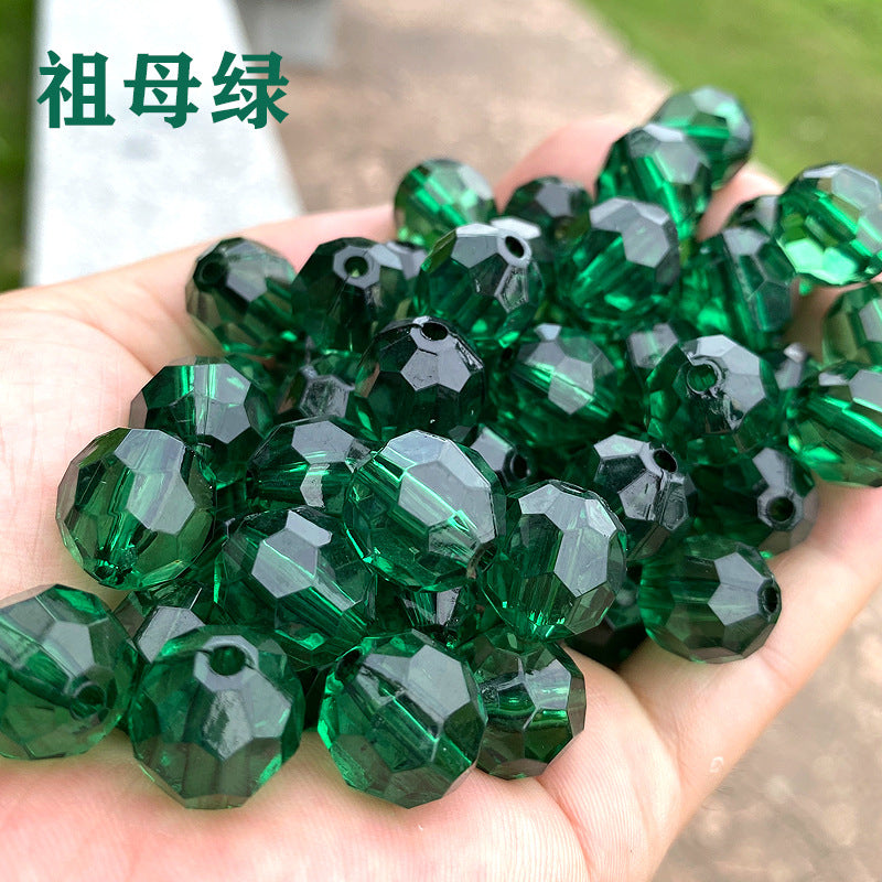 Transparent Faceted Acrylic Beads 10mm Crystal Texture 990pcs 22