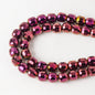 Faceted Glass Beads 8mm Plating Large Hole Mixed Colors 50pcs 14