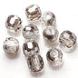 Faceted Glass Beads 14mm Large Hole Electroplated Multicolor 10pcs 14