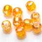 Faceted Glass Beads 14mm Large Hole Electroplated Multicolor 10pcs 13