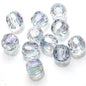 Faceted Glass Beads 14mm Large Hole Electroplated Multicolor 10pcs 4