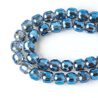 Faceted Glass Beads 8mm Plating Large Hole Mixed Colors 50pcs 5