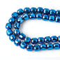Faceted Glass Beads 8mm Plating Large Hole Mixed Colors 50pcs 13