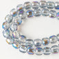 Faceted Glass Beads 8mm Plating Large Hole Mixed Colors 50pcs 16