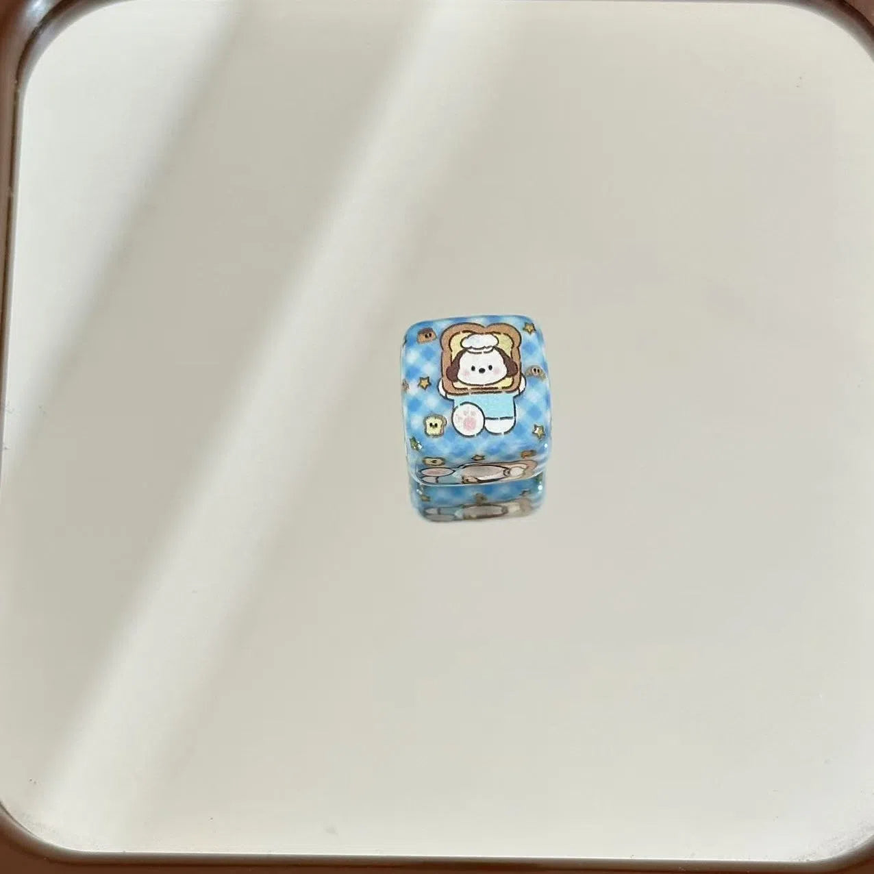 Square Acrylic Beads 14mm McDonald's Puppy Series Colorful 10pcs 4