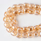 Faceted Glass Beads 8mm Plating Large Hole Mixed Colors 50pcs 8