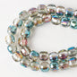 Faceted Glass Beads 8mm Plating Large Hole Mixed Colors 50pcs 18