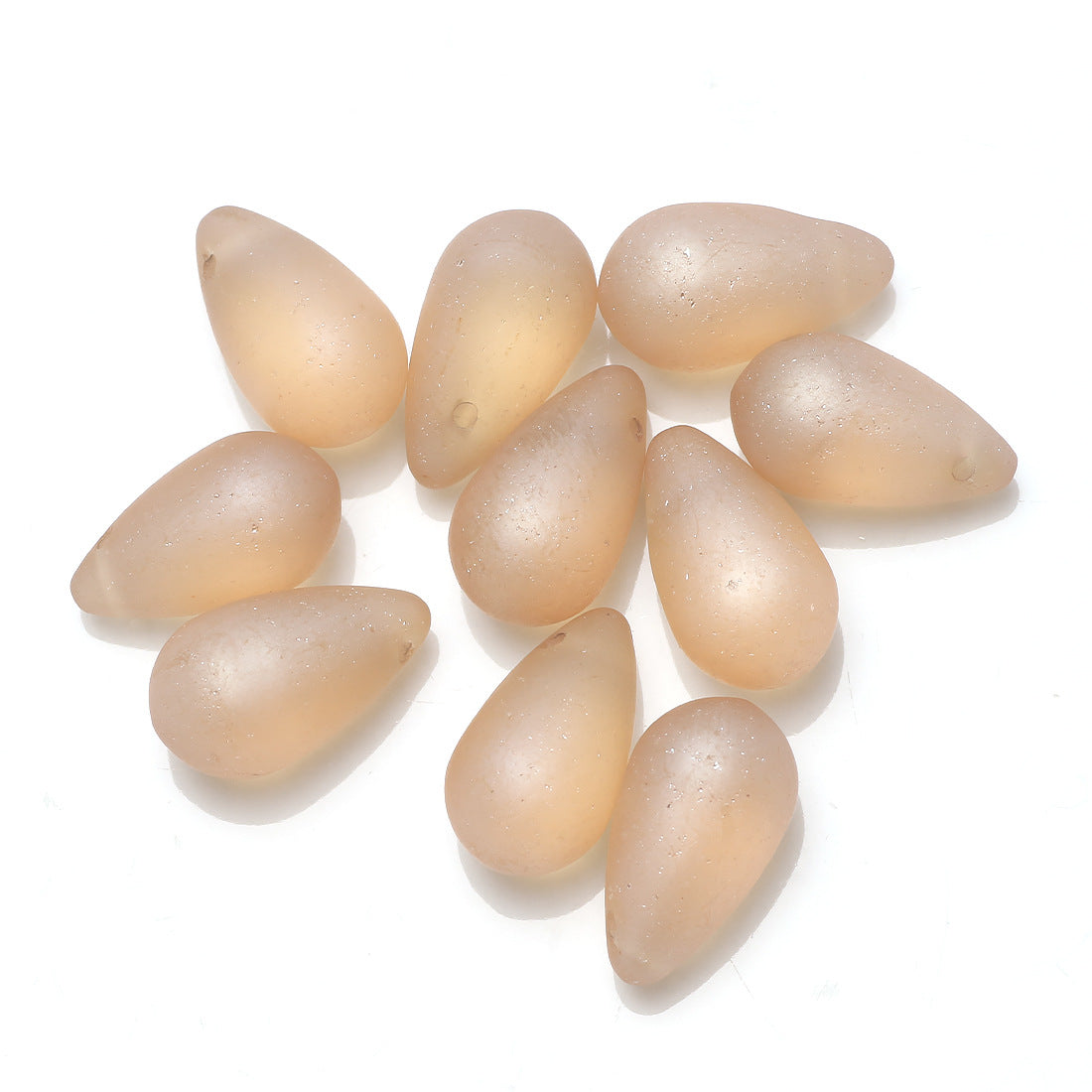 Czech Glass Beads Teardrop 15mm Clear Semi Transparent Mixed Colors 30pcs 19