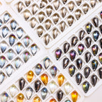 Czech Glass Beads Teardrop 15mm Clear Semi Transparent Mixed Colors 30pcs 2