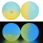 12mm 15mm Double Color Glow in Dark Silicone Beads Smooth Matte 20pcs 6