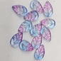 Czech Glass Beads Leaf 18mm Blue Veined Design 100pcs 8