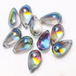 Czech Glass Beads Teardrop 15mm Clear Semi Transparent Mixed Colors 30pcs 17