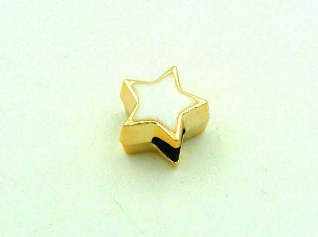 Star Enamel Acrylic Beads 13mm Large Hole Glossy Colors 50pcs 7
