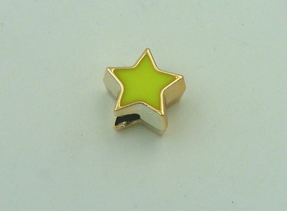 Star Enamel Acrylic Beads 13mm Large Hole Glossy Colors 50pcs 3