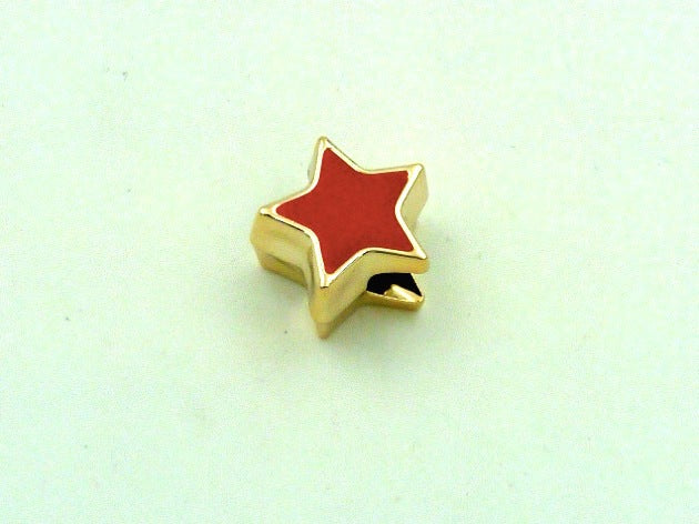 Star Enamel Acrylic Beads 13mm Large Hole Glossy Colors 50pcs 8
