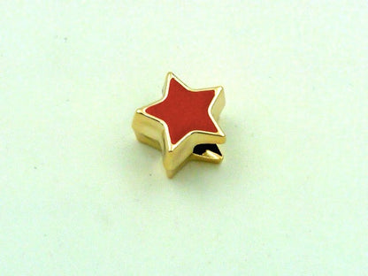 Star Enamel Acrylic Beads 13mm Large Hole Glossy Colors 50pcs 8