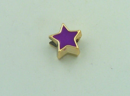 Star Enamel Acrylic Beads 13mm Large Hole Glossy Colors 50pcs 4