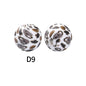 50Pcs 15mm Colored pattern printed silicone beads 11