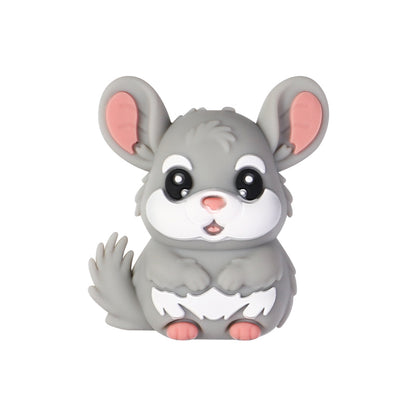 3D Cute Rodent Silicone Focal Beads Hamster Chinchilla Squirrel 20pcs 10