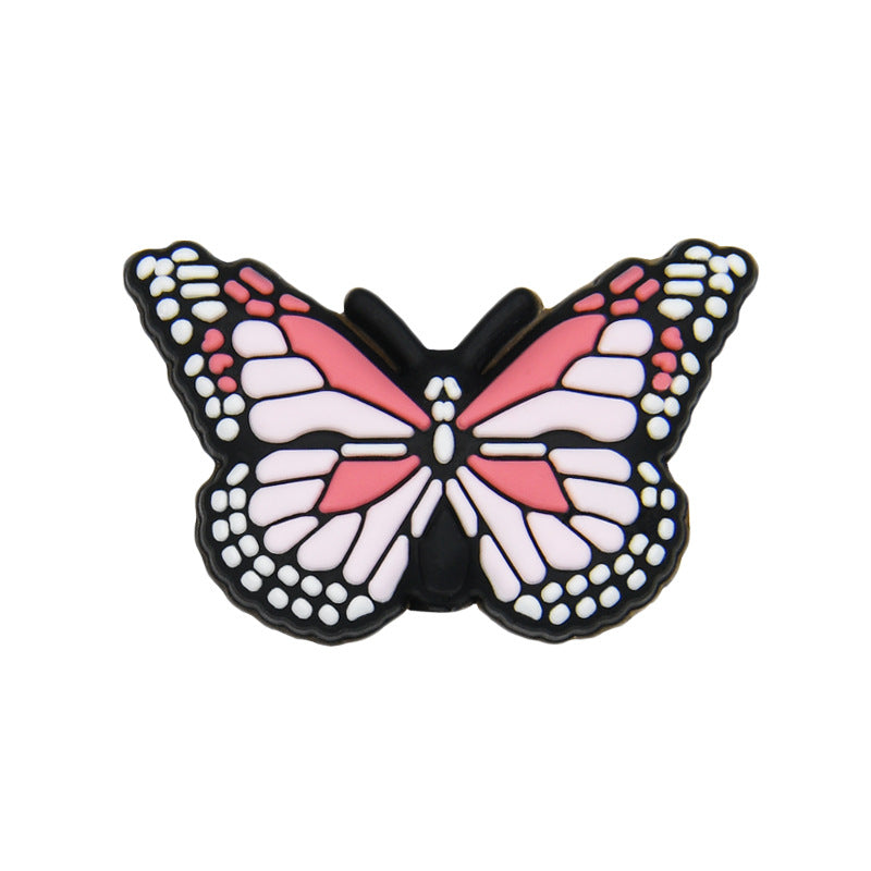 Silicone Focal Beads Butterfly Colorful Vibrant Design 20pcs 2