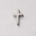 Stainless Steel Flat Cross Metal Beads 14mm Polished Mirror Surface 10pcs 6