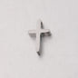 Stainless Steel Flat Cross Metal Beads 14mm Polished Mirror Surface 10pcs 6