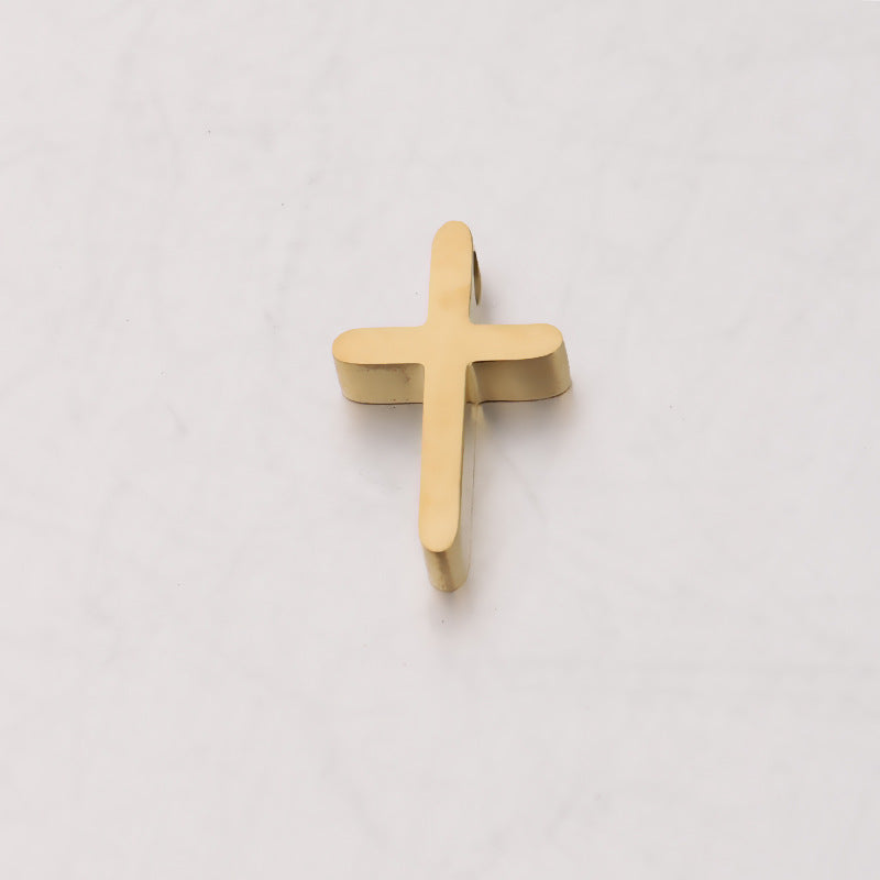 Stainless Steel Flat Cross Metal Beads 14mm Polished Mirror Surface 10pcs 4