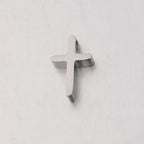 Stainless Steel Flat Cross Metal Beads 14mm Polished Mirror Surface 10pcs 2
