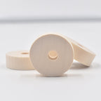 Wood Flat Spacer Beads 30mm Natural Wood Color 50pcs 2