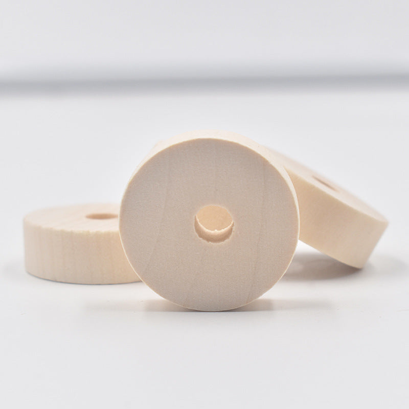 Wood Flat Spacer Beads 30mm Natural Wood Color 50pcs 2