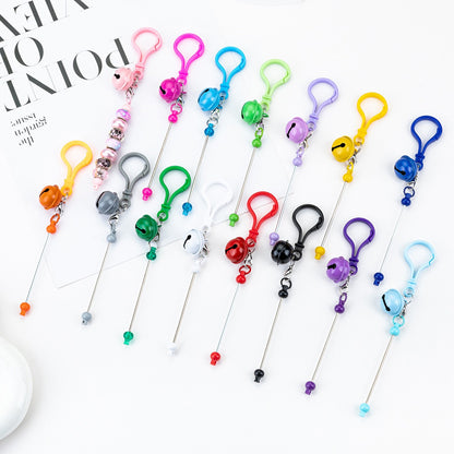 Beadable Bar Keychains With Bells