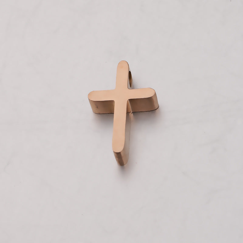 Stainless Steel Flat Cross Metal Beads 14mm Polished Mirror Surface 10pcs 3