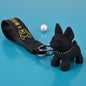 Colorful Resin Dog Keychain with Studded Collar Metal Charm 5
