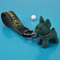 Colorful Resin Dog Keychain with Studded Collar Metal Charm 6