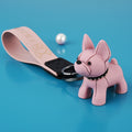 Colorful Resin Dog Keychain with Studded Collar Metal Charm 3