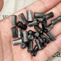 Imitation Jade Bamboo Section Resin Beads 12mm Glitter Powder 10pcs 6