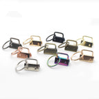 Iron Fob Keychain Clamps 25mm Various Finish Colors 10pcs 2
