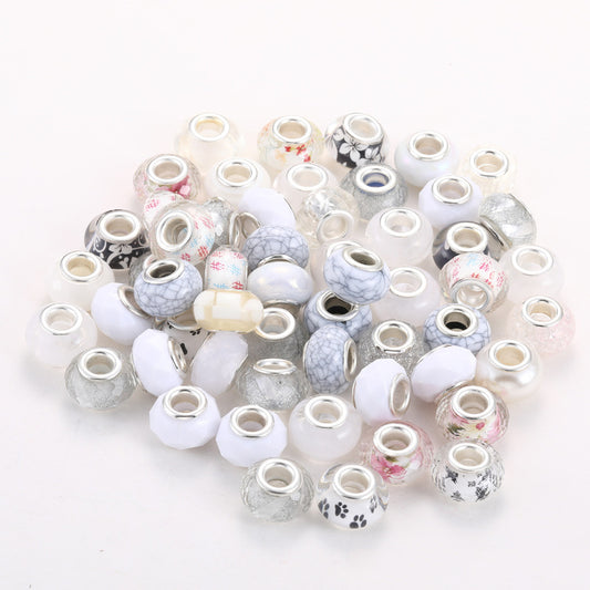 Resin Spacer Beads 9x14mm Multi-Color Textured 100pcs 2